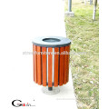 Waterproof metal and wood outdoor dustbin